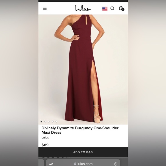 LULUS Divinely Dynamite Burgundy One-Shoulder Maxi Dress - Picture 3 of 7